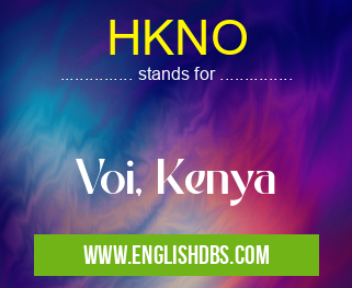 HKNO means Voi, Kenya HKNO