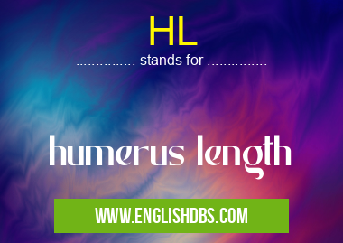 HL means humerus length HL