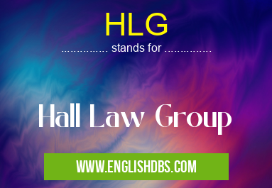 HLG means Hall Law Group HLG
