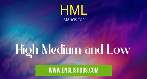 HML means High Medium and Low HML