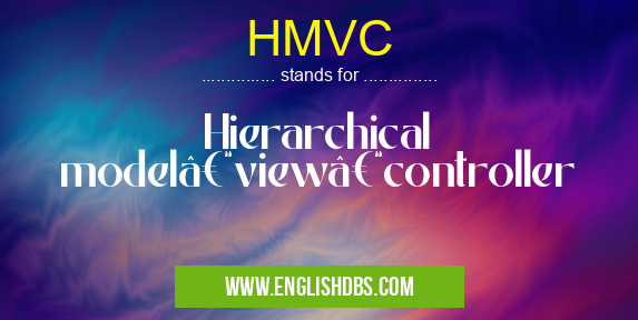 HMVC means Hierarchical model–view–controller HMVC