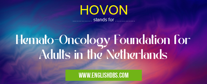 HOVON means Hemato-Oncology Foundation for Adults in the Netherlands HOVON