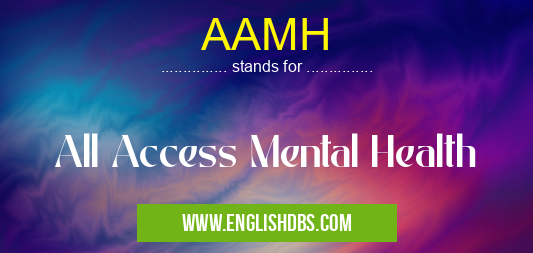 AAMH means All Access Mental Health AAMH