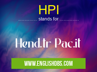 HPI means Hend.tr Pac.it HPI