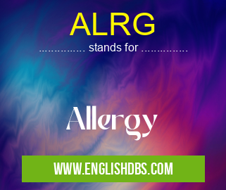 ALRG means Allergy ALRG