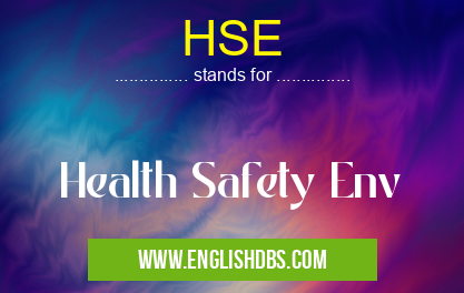 HSE means Health Safety Env HSE