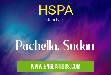 HSPA means Pachella, Sudan HSPA