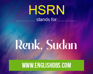 HSRN means Renk, Sudan HSRN