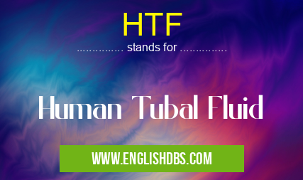 HTF means Human Tubal Fluid HTF