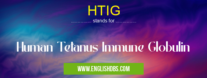 HTIG means Human Tetanus Immune Globulin HTIG