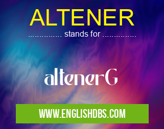 ALTENER means altenerG ALTENER