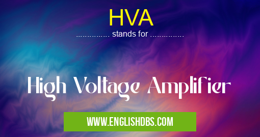 HVA means High Voltage Amplifier HVA
