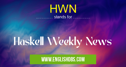 HWN means Haskell Weekly News HWN