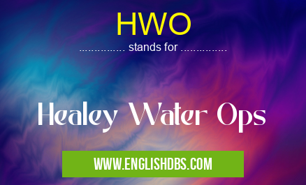 HWO means Healey Water Ops HWO