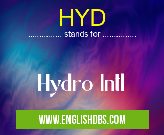 HYD means Hydro Intl HYD