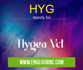 HYG means Hygea Vct HYG