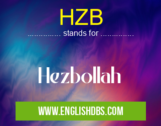 HZB means Hezbollah HZB