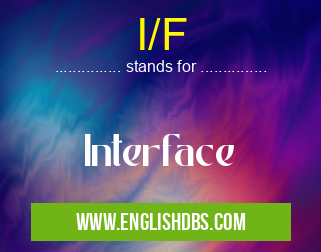 I/F means Interface I/F