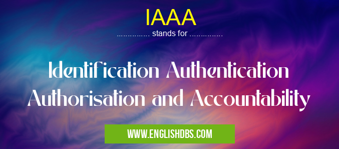 IAAA means Identification Authentication Authorisation and Accountability IAAA