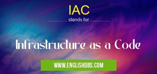 IAC means Infrastructure as a Code IAC