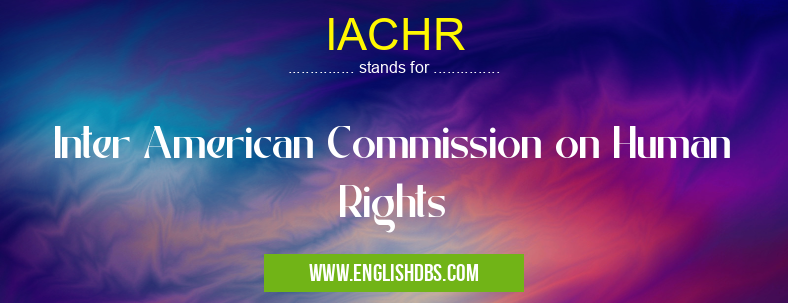 IACHR means Inter American Commission on Human Rights IACHR