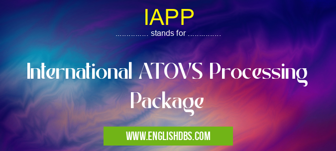 IAPP means International ATOVS Processing Package IAPP