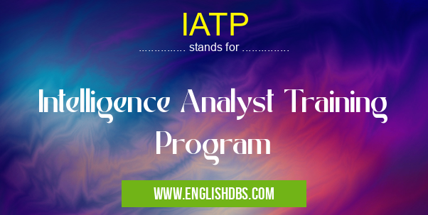 IATP means Intelligence Analyst Training Program IATP