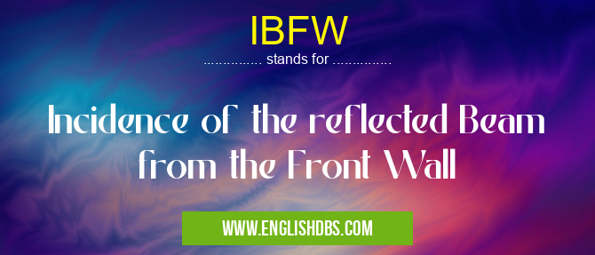 IBFW means Incidence of the reflected Beam from the Front Wall IBFW