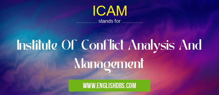 ICAM means Institute Of Conflict Analysis And Management ICAM