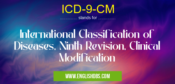 ICD-9-CM means International Classification of Diseases, Ninth Revision, Clinical Modification ICD-9-CM