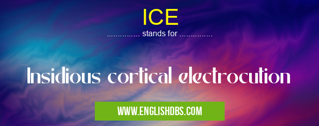 ICE means Insidious cortical electrocution ICE