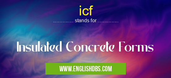 icf means Insulated Concrete Forms icf