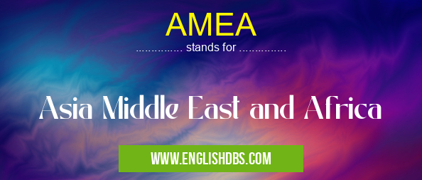 AMEA means Asia Middle East and Africa AMEA