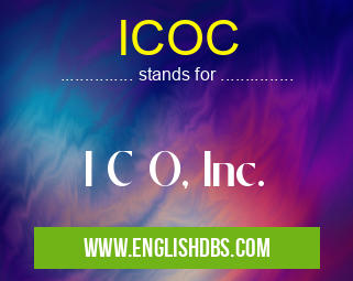 ICOC means I C O, Inc. ICOC
