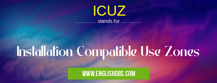 ICUZ means Installation Compatible Use Zones ICUZ