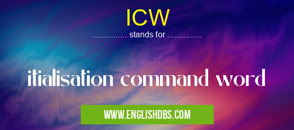ICW means itialisation command word ICW