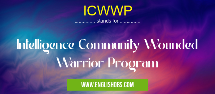 ICWWP means Intelligence Community Wounded Warrior Program ICWWP