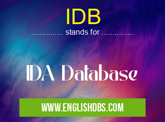 IDB means IDA Database IDB