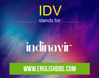 IDV means indinavir IDV