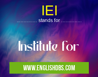 IEI means Institute for IEI