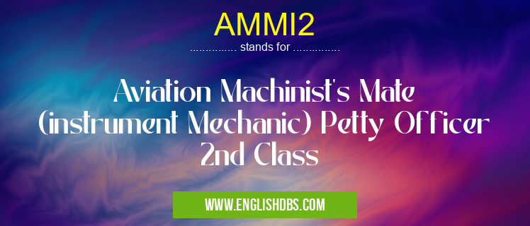 AMMI2 means Aviation Machinist's Mate (instrument Mechanic) Petty Officer 2nd Class AMMI2