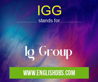 IGG means Ig Group IGG