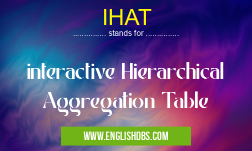 IHAT means interactive Hierarchical Aggregation Table IHAT