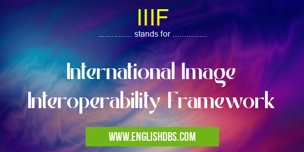 IIIF means International Image Interoperability Framework IIIF