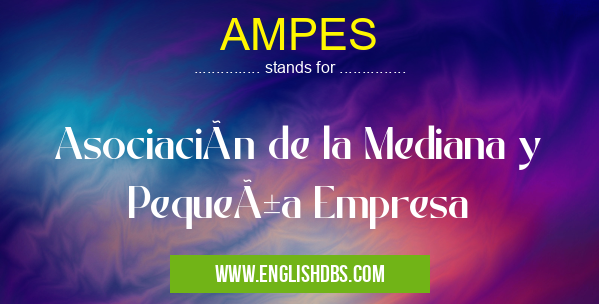 AMPES means Asociación de la Mediana y Pequeña Empresa AMPES