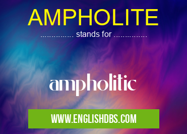 AMPHOLITE means ampholitic AMPHOLITE