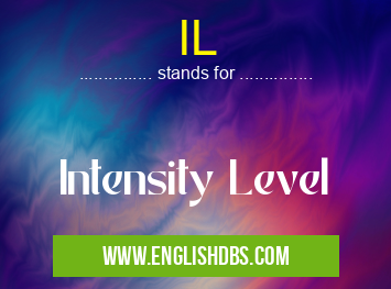 IL means Intensity Level IL