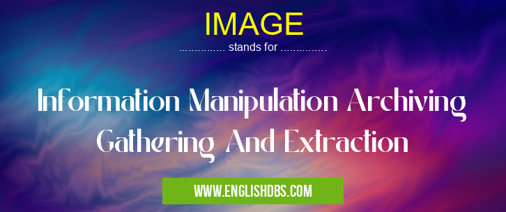 IMAGE means Information Manipulation Archiving Gathering And Extraction IMAGE