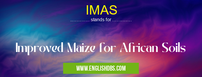IMAS means Improved Maize for African Soils IMAS