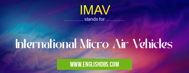IMAV means International Micro Air Vehicles IMAV